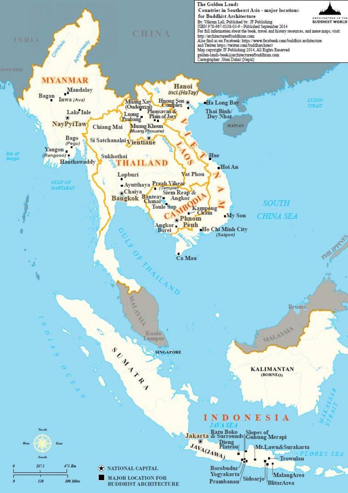 Peta dari Myanmar di asia tenggara
