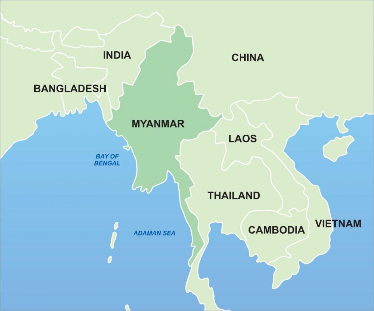 Myanmar pada peta asia