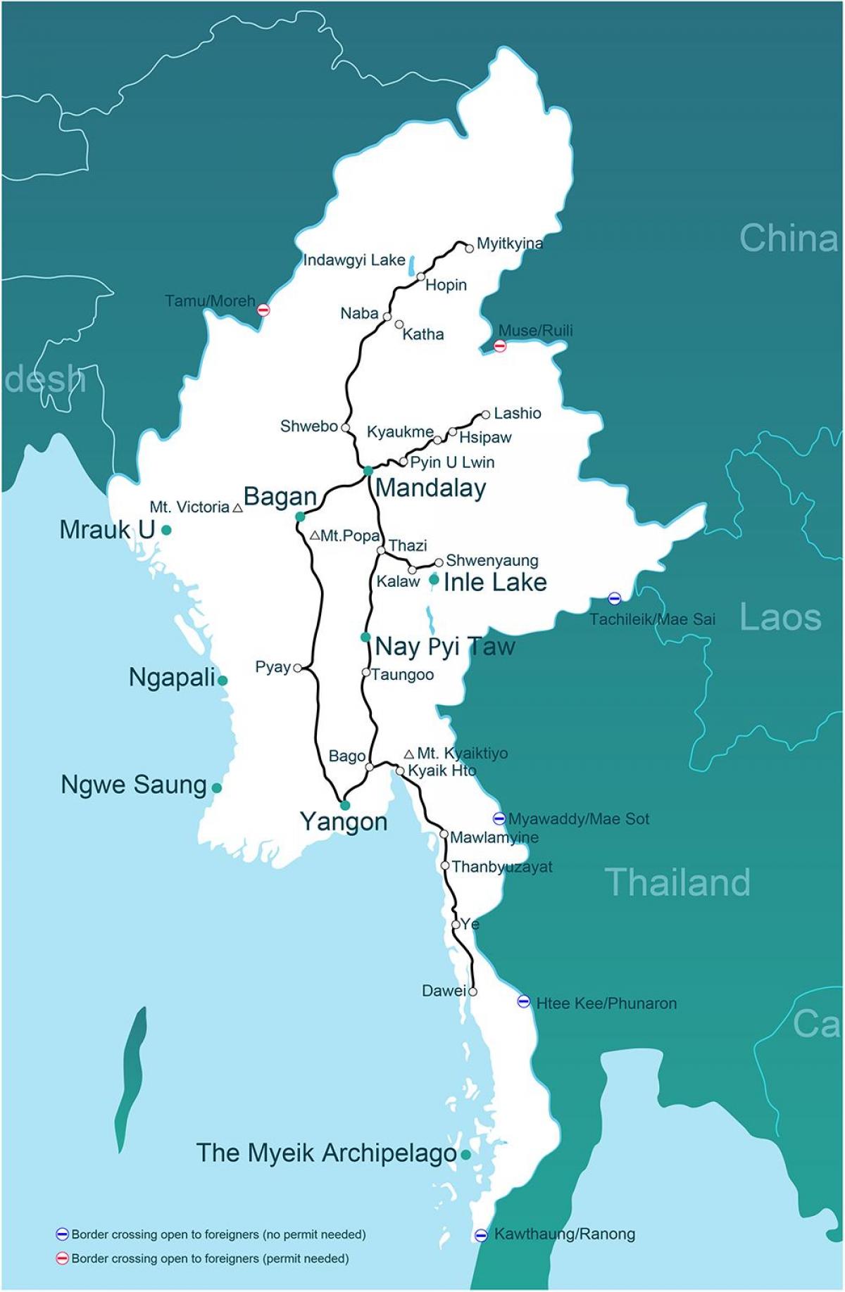 Myanmar peta kereta