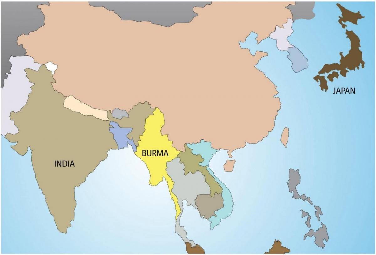 Myanmar dalam peta dunia
