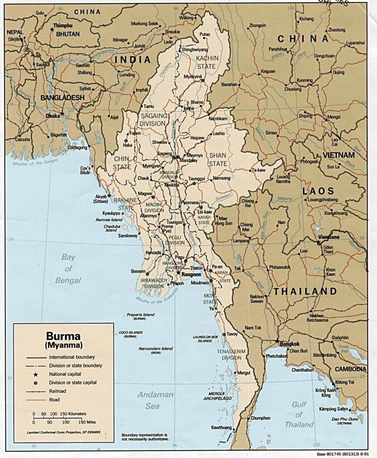 Myanmar peta hd