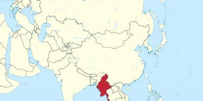 Peta dunia Myanmar Burma