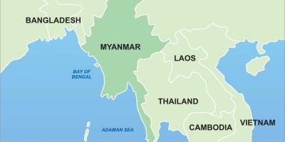 Myanmar pada peta asia
