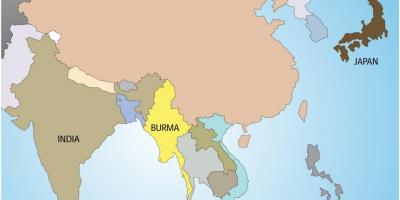 Myanmar dalam peta dunia