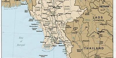 Yangon Burma peta